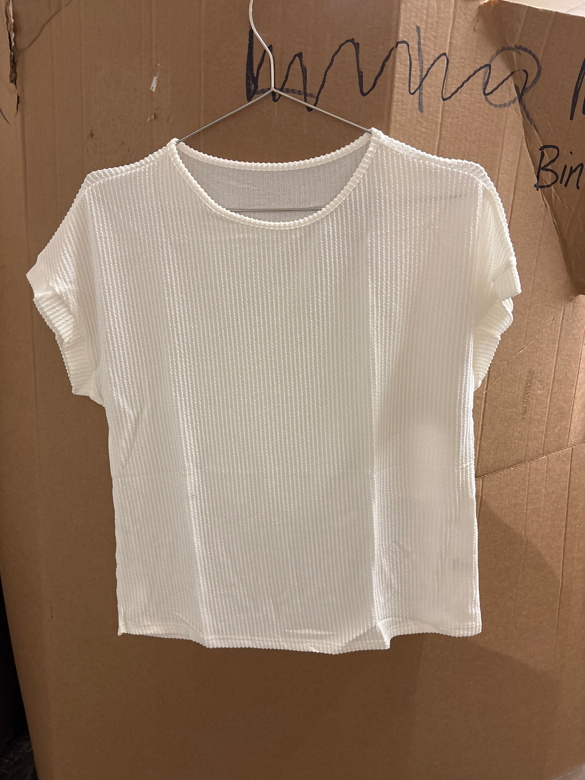 Women’s rib texture loose blouse (medium)