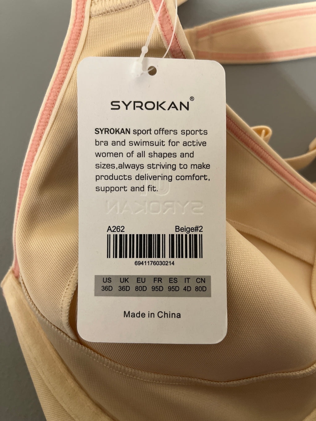 Syrokan beige bra