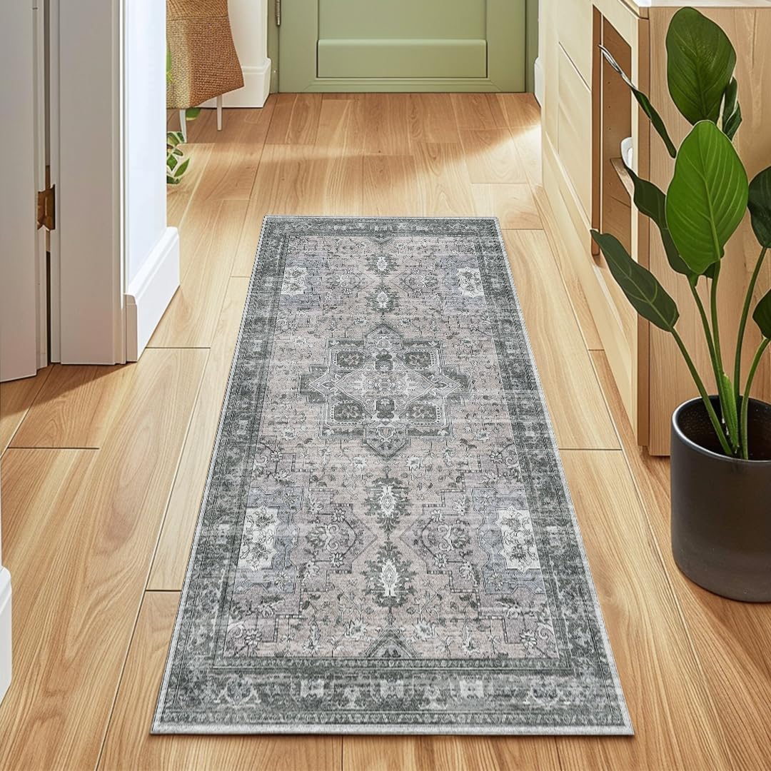 Muddy MatÂ® Blue Bell 2x10 Washable Area Rug