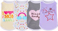 4pc Dog Shirts For Small, Medium Dogs.