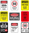 WERNNSAI 50th Birthday Party Decorations - 9PCS Wall Signs for Adults 50 Years Old Party Decor