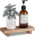 Bathroom Tray Farmhouse Decor Pedestal Stand Wood Riser Display Kitchen Accessories Soap Holder