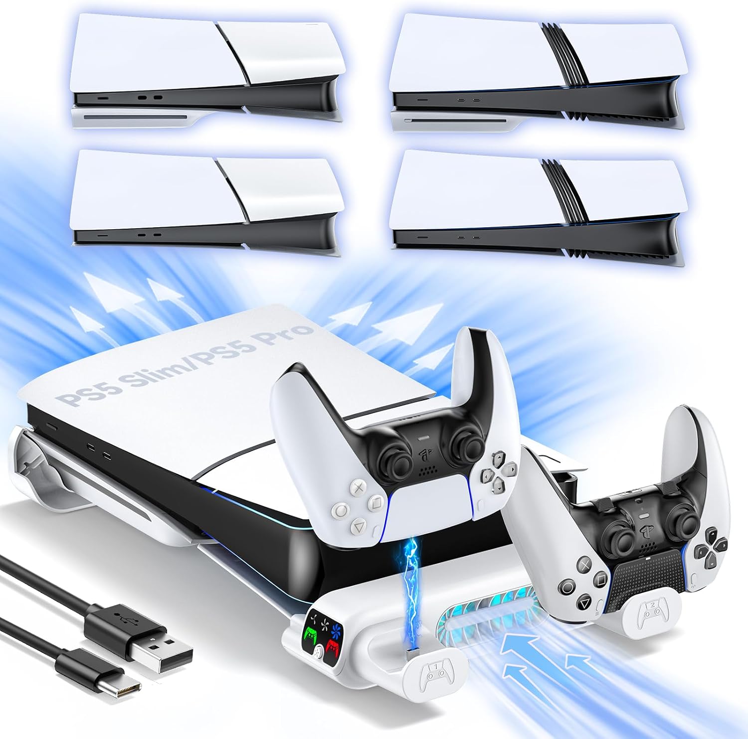 Tokluck PS5 Slim/Pro Horizontal Cooling Stand
