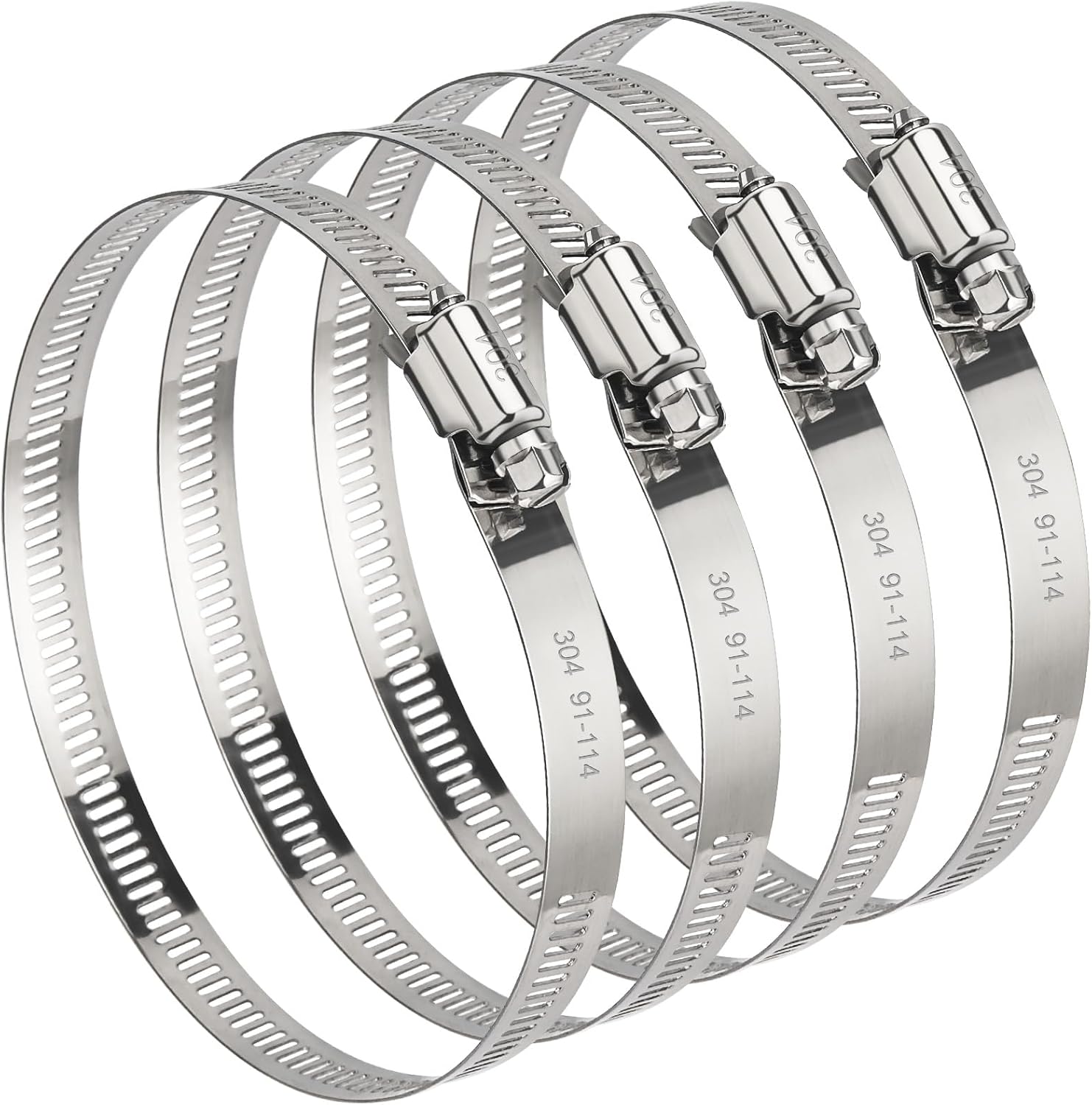 Stainless Steel Hose Clamps (4 pack)