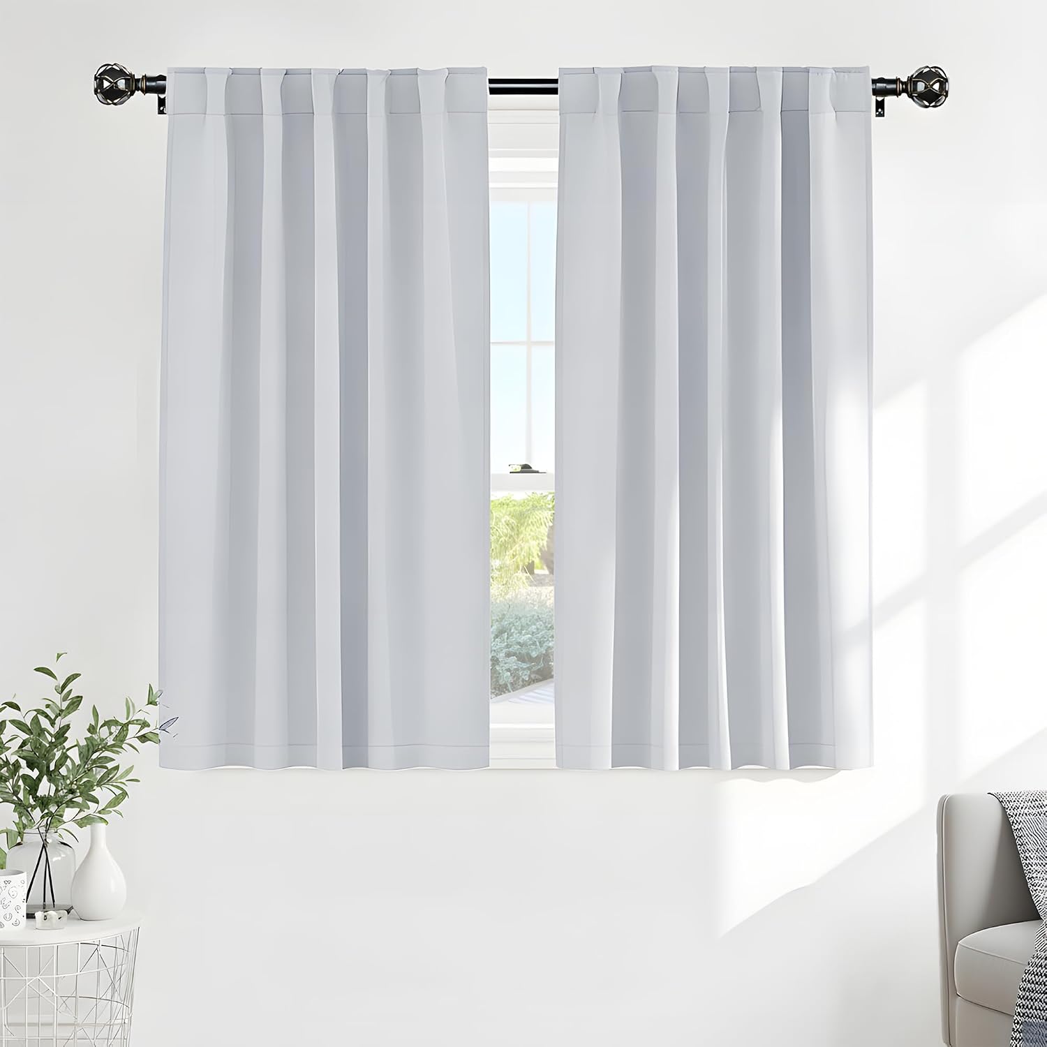 Room Darkening Short Curtains 42 x 45 inches