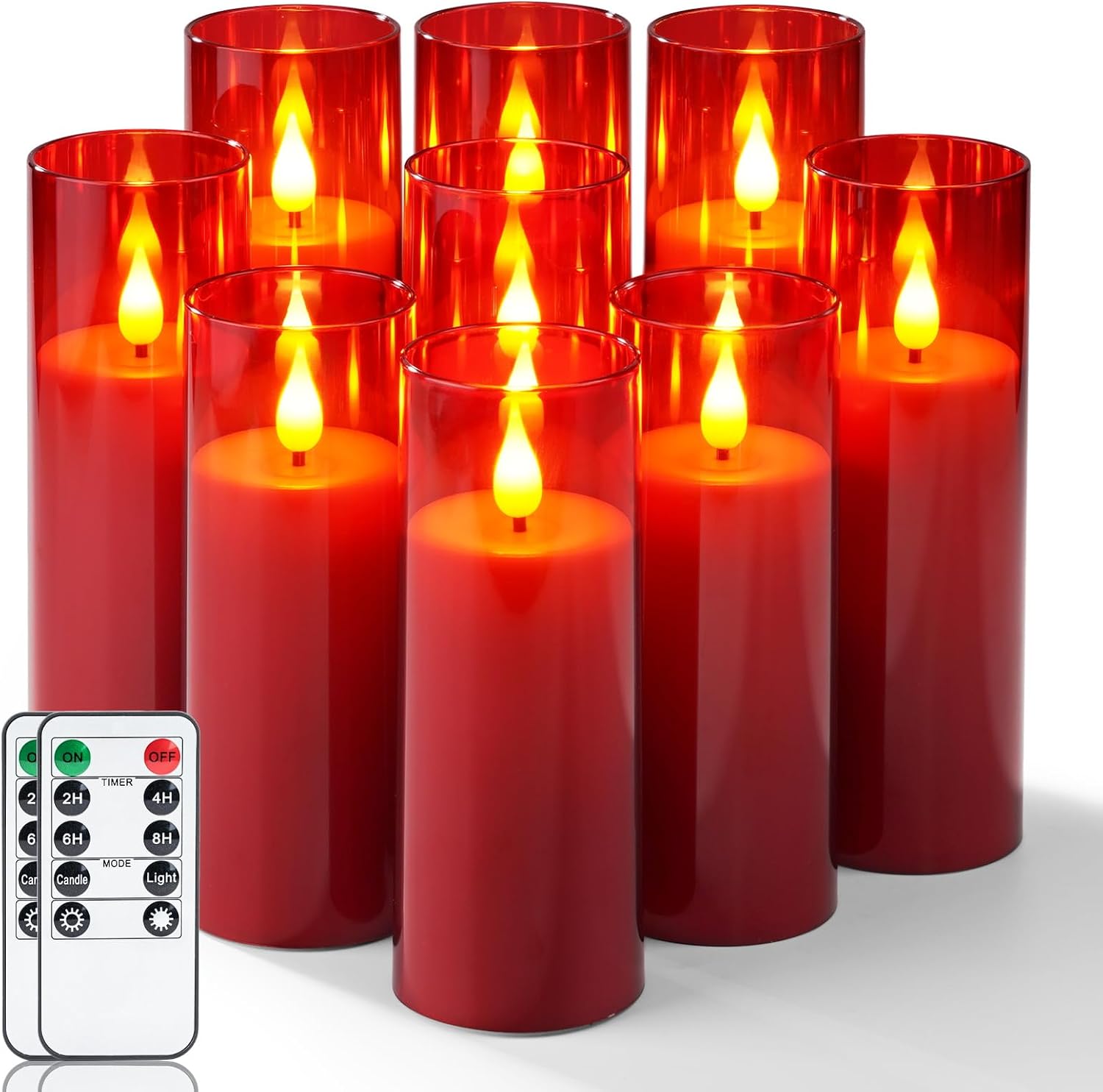 Red Flameless Candles.