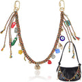 Gaiett Bag Charms, Beaded Rope Braided Bag Charm Chain, Purse Charms for Handbags, Purse Accessories for Women