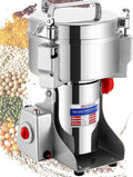 2500g Grain Mill Grinder Commercial Spice Grinder 3600W Stainless Steel Electric Pulverizer Dry Grinding Machine for Wheat Corn Rice Pepper Herbs Coffee Beans (2500g Swing, 110V)