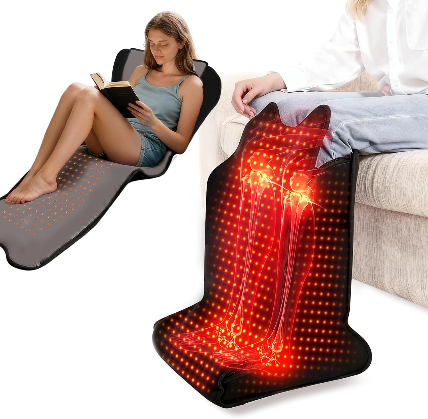 Red Light Therapy for Legs & Feet, Infrared LED Leg Wrap.