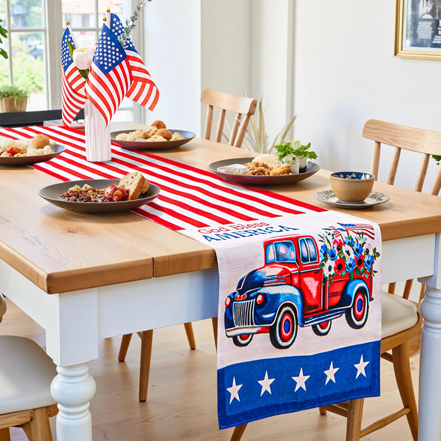 Patriotic Table Runner 13x17 inches