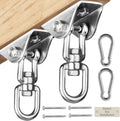 Aisto Heavy Duty Swing Hangers for Wooden Sets 2000 LB Capacity Hammock Hanger 360 Swivel Stainless Steel Swing Hardware Accessories 2 Packs for Porch Playground Yoga Heavy Bag