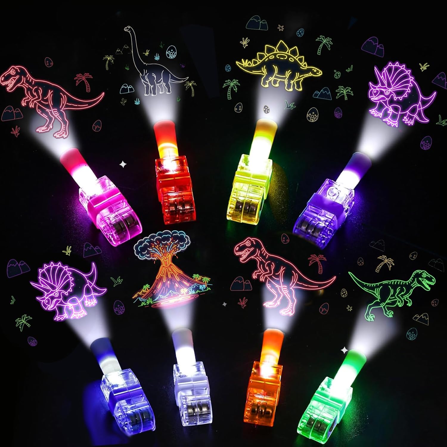 24PCS Dinosaur Party Favors Finger Lights