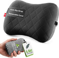 Hikenture Camping Pillow with Removable Cover - Ultralight Inflatable Pillow for Neck Lumbar Support - Upgrade Backpacking Pillow - Washable Travel Air Pillows for Camping, Hiking, Backpacking (Black)