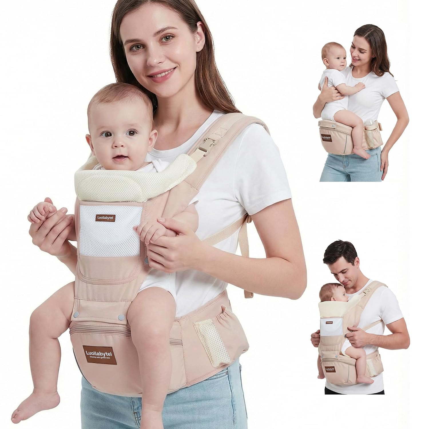 6-in-1 Baby Carrier with Hip Seat