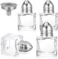 Lnngub 4 Pcs Mini Salt and Pepper Shakers,0.5 oz Mini Restaurant Travel Camp