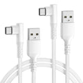 10ft 90° USB Type C Charging Cables (2 pack)