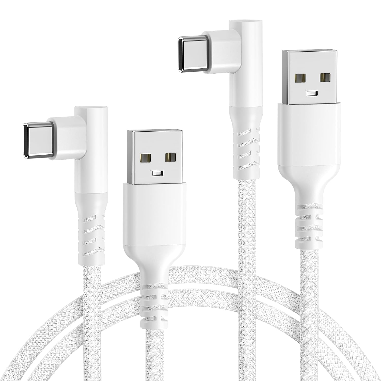 10ft 90° USB Type C Charging Cables (2 pack)
