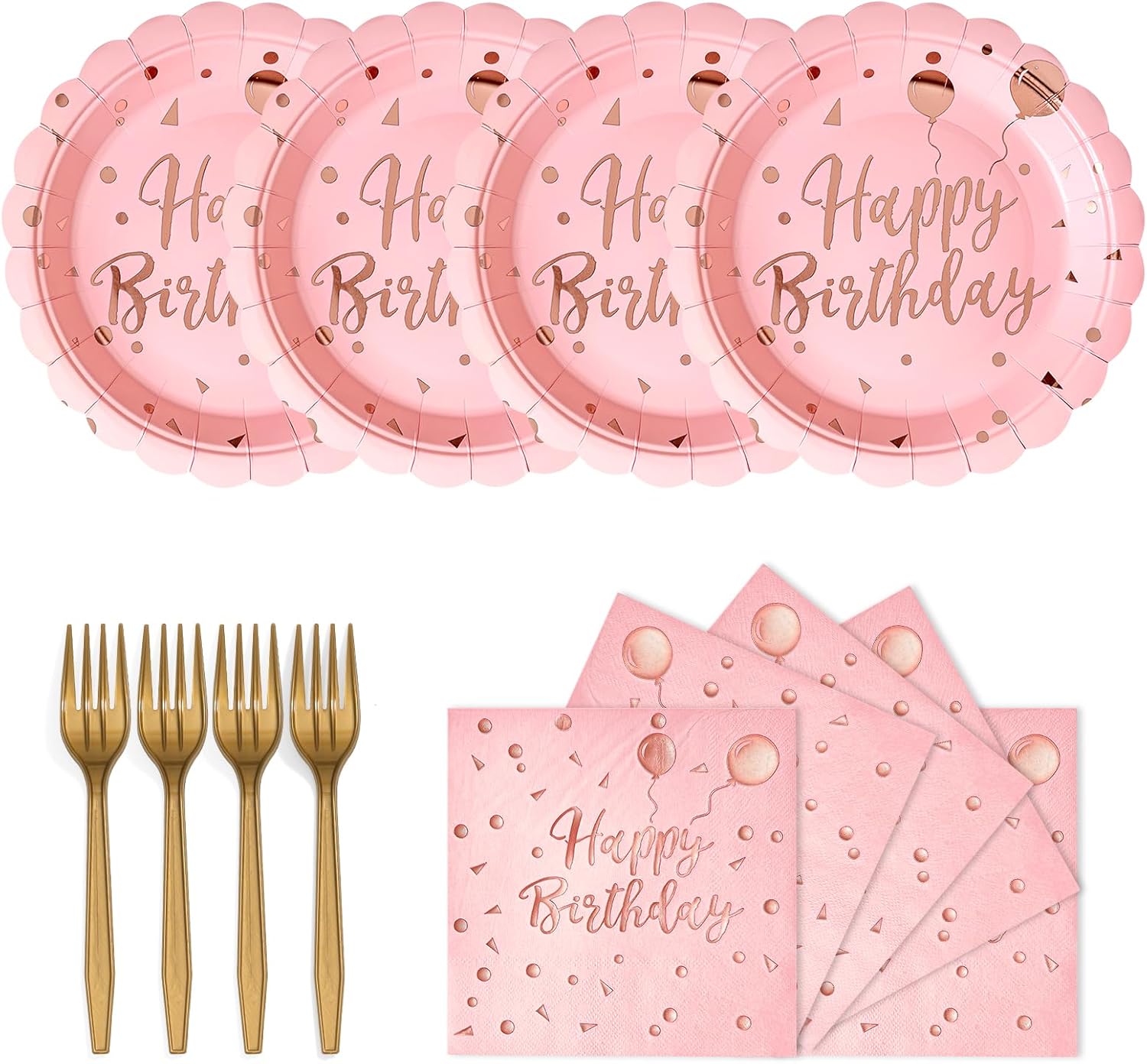 60pc Birthday Supplies