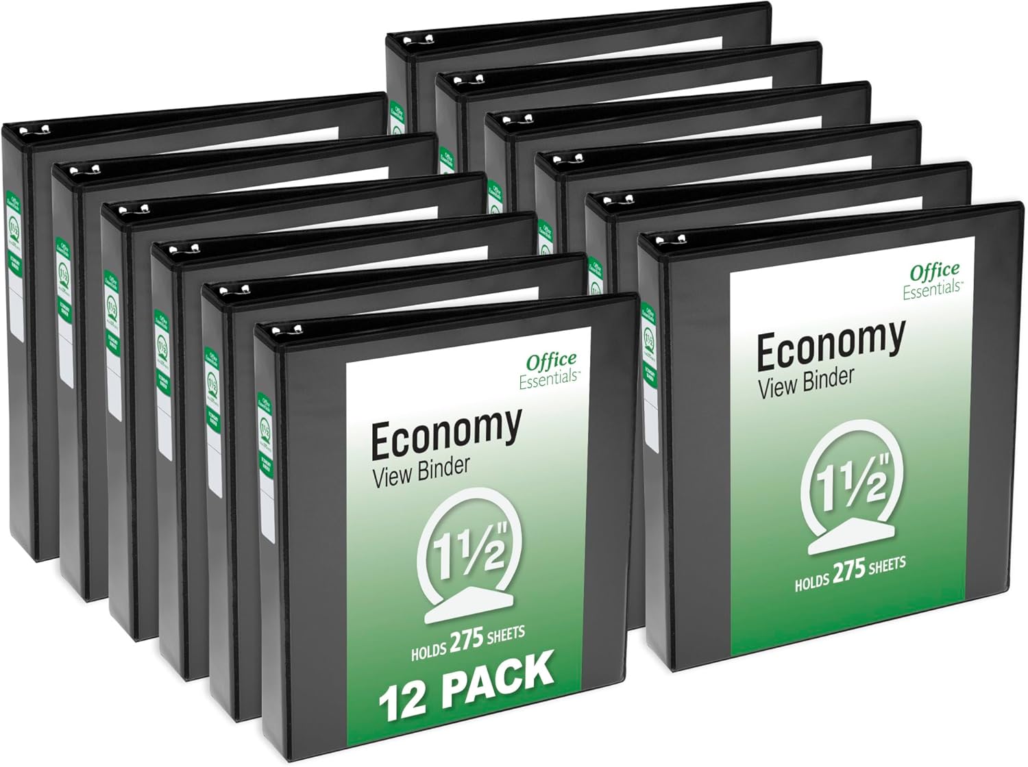 3 Ring Binders 1.5inch (12 pack)