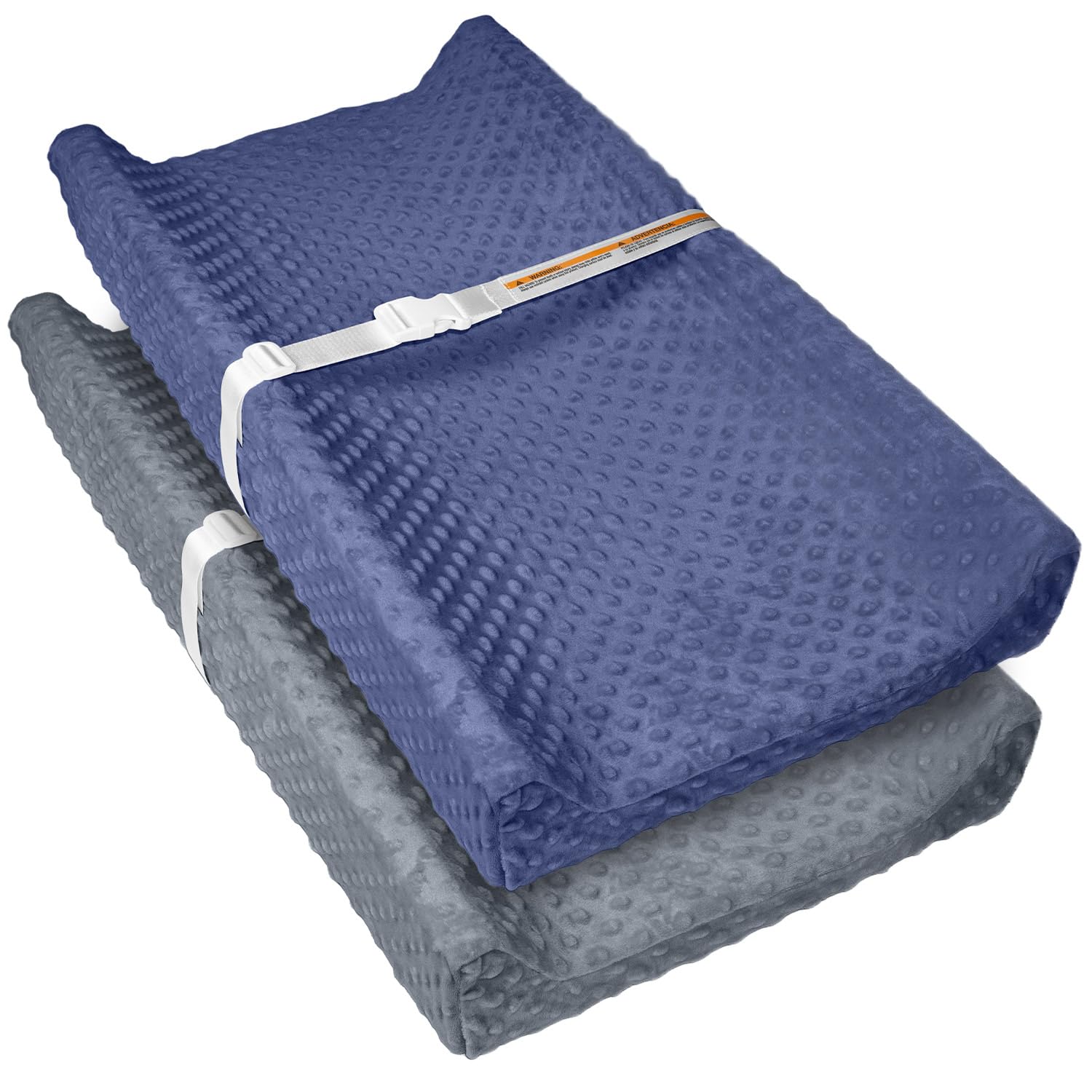 JVEOO 2 Pack Baby Changing Pad Covers, Super Soft Plush Dot Diaper Changing Table Covers