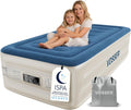 VOSSER Twin Air Mattress with Built-in Pump,Fast & Easy Inflation/Deflation Inflatable Mattress, Foldable Blow Up Mattress with Storage Bag, Inflatable Bed for Home, Camping & Guests