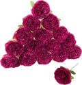 Fqueelvys Artificial Peonies 16pcs Artificial Flowers Peony Silk Flower Heads with Stem Purple Fake Flowers Peonies Faux Flowers Realistic Flowers for Home Wedding Party Festival Decor (Purple)