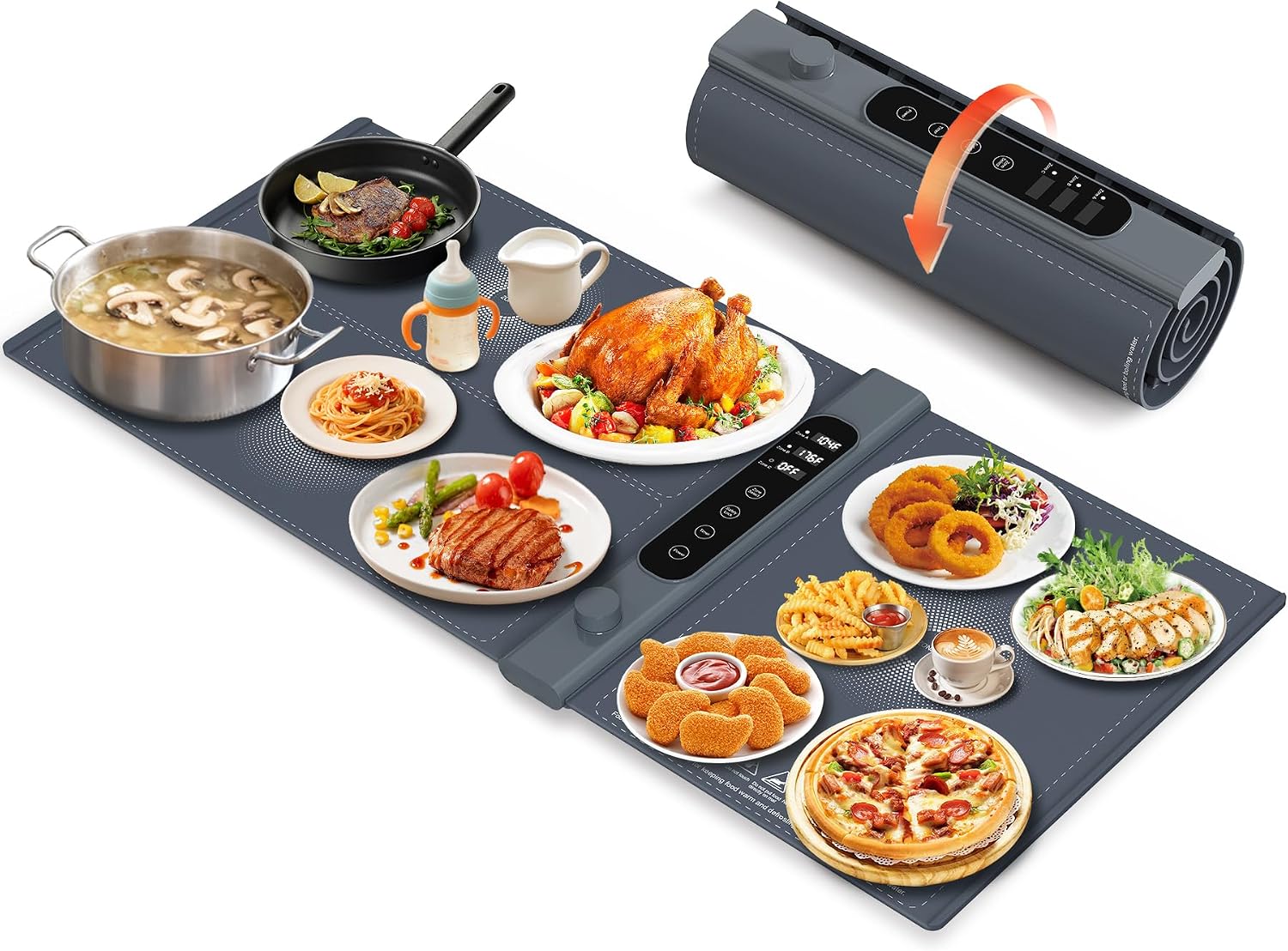 3-Zone Food Warming Mat 40x17 inches