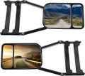 Black Car Towing Mirror Clip on Side Extension Towing Mirror 360 Degree Rotation Adjustable Dual View Tow for Car Truck Auto Caravan(2 Pcs)