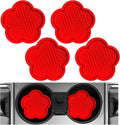 DXNQ 4 PCS Car Cup Coasters, Cute Flower Shaped Car Cup Holder Mat