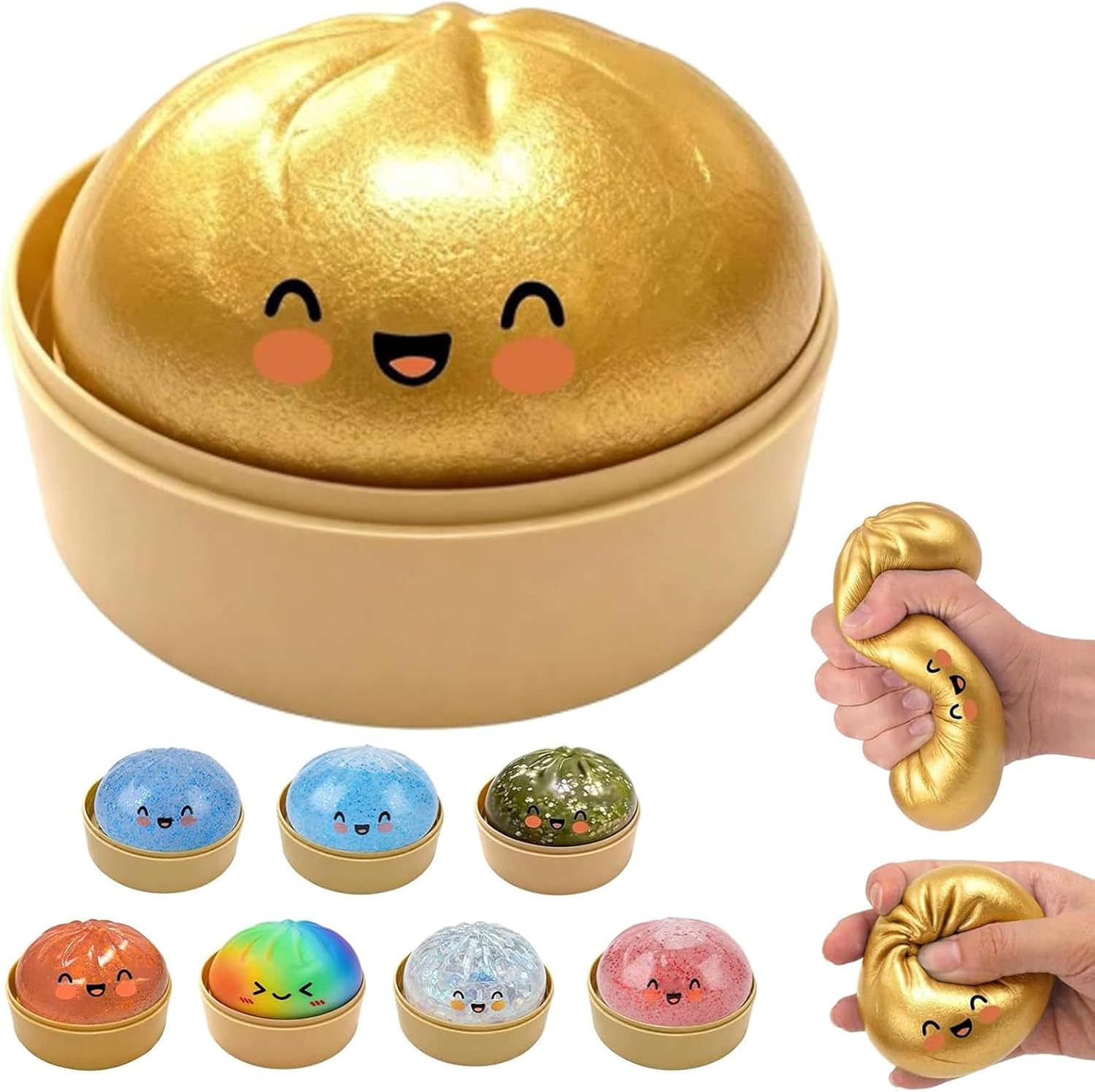 Glitter Dumpling Squishy, New Mystery Glitter Dumpling Squishies Box