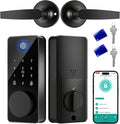 Smart Lock with 2 Lever Handle Set, Fingerprint Keyless Entry Door Lock.
