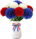 12pc Artificial  Patriotic Chrysanthemums