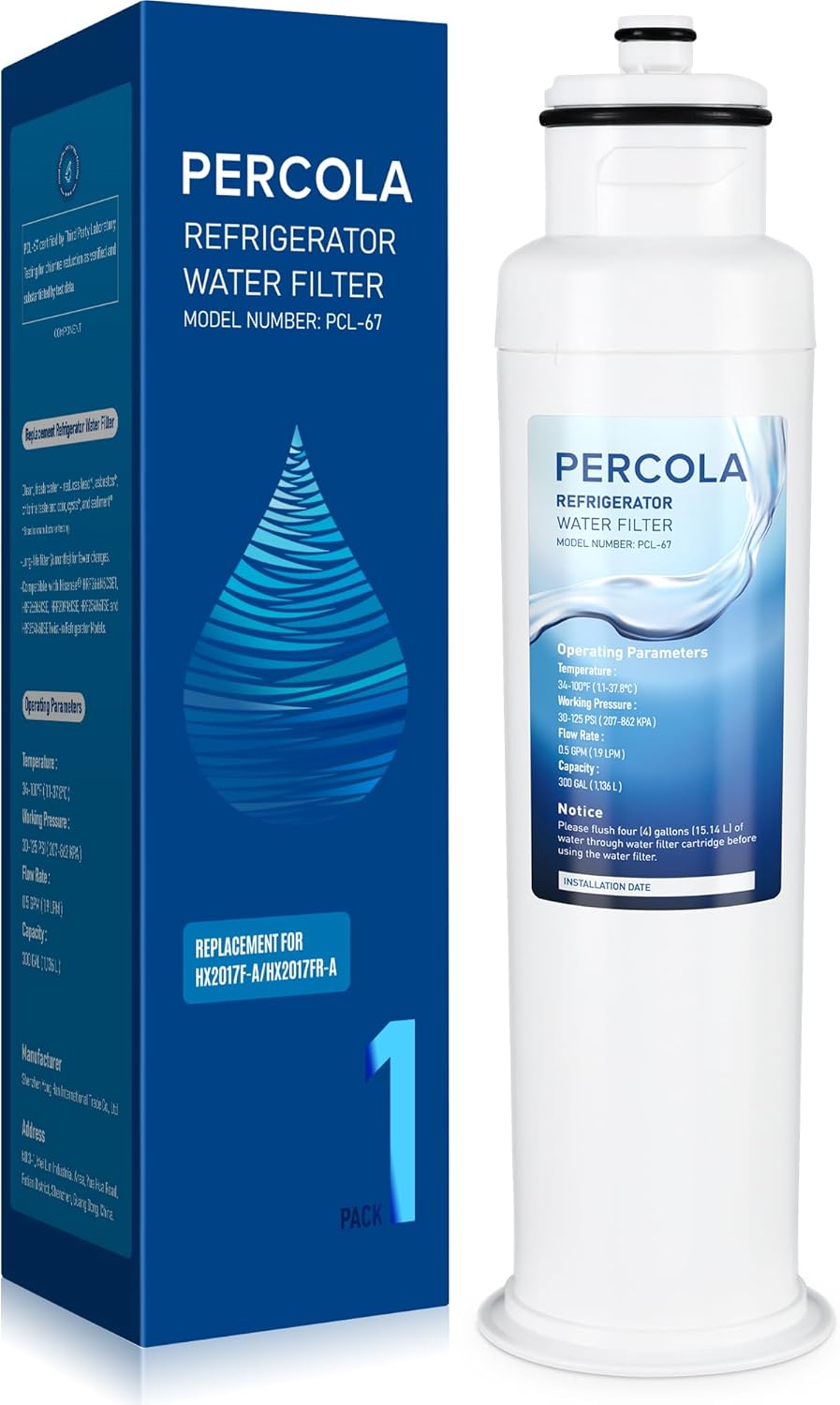 HX2017FR-A/HX2017F-A Water Filter