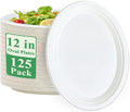 Set of 125 Compostable Oval Paper plates.
