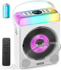Portable CD Player with Bluetooth & RGB Lights, 4000mAh Rechargeable Personal CD Player