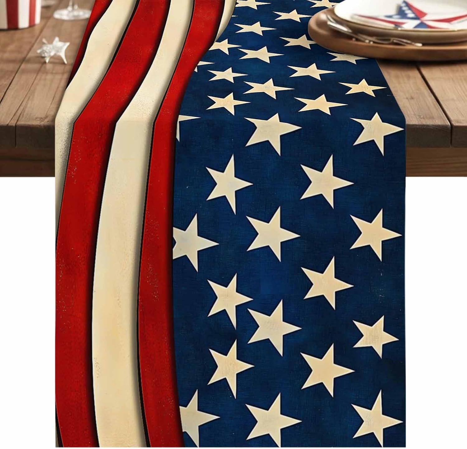 American Flag Table Runner 13x72 inch