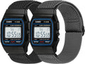 Elastic Watch Bands Compatible with Casio (2 pack)