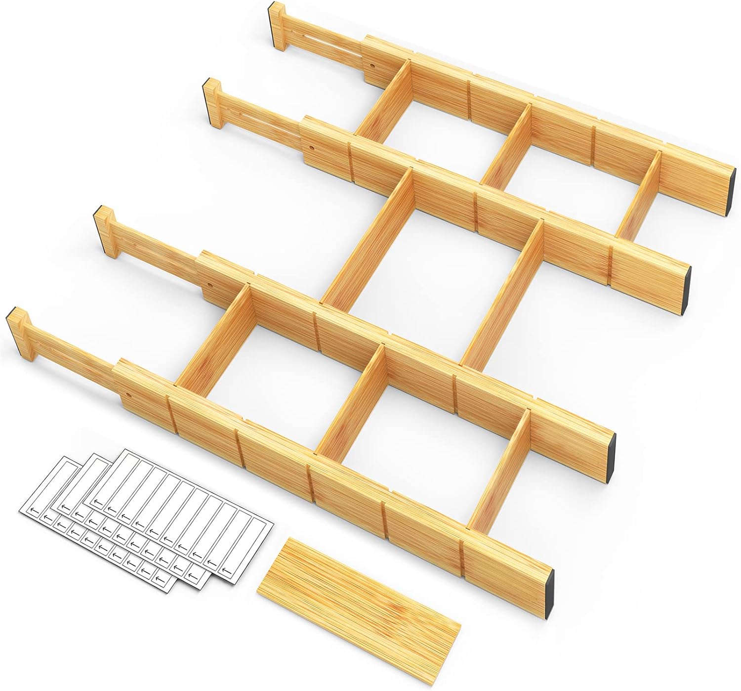 SpaceAid Bamboo Drawer Dividers.