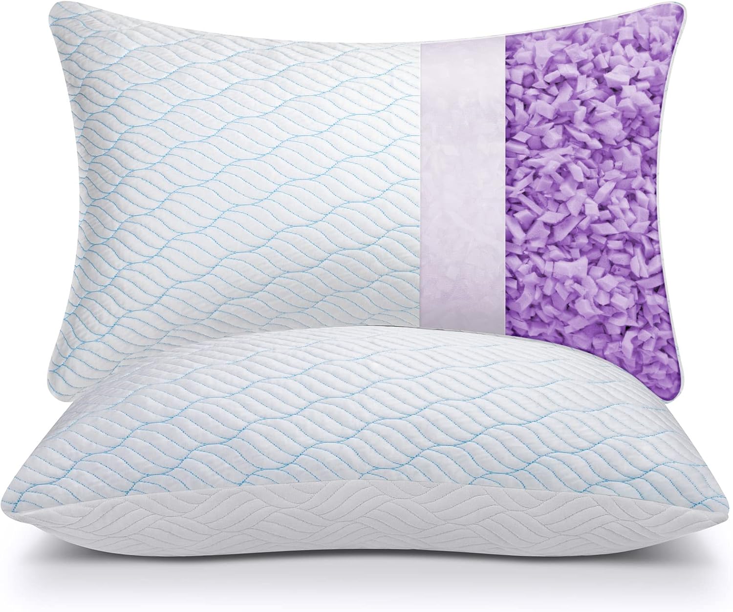 Queen Size Shredded Memory Foam Pillow (2 pack)