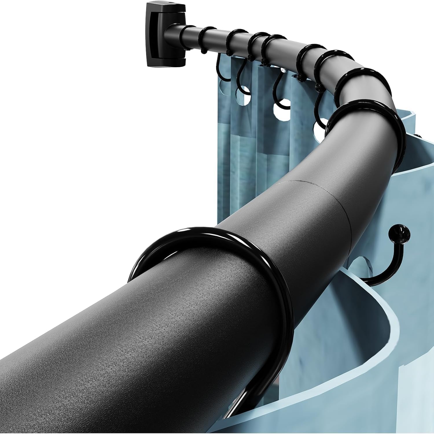 Abiglifty Curved Shower Curtain Rod