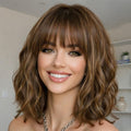 Curly Bob Wig with Bangs