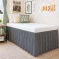 Cottington Lane Twin XL Dorm Bed Skirt 36 Inch Drop, Extended Ruffled College Dorm Bed Skirt