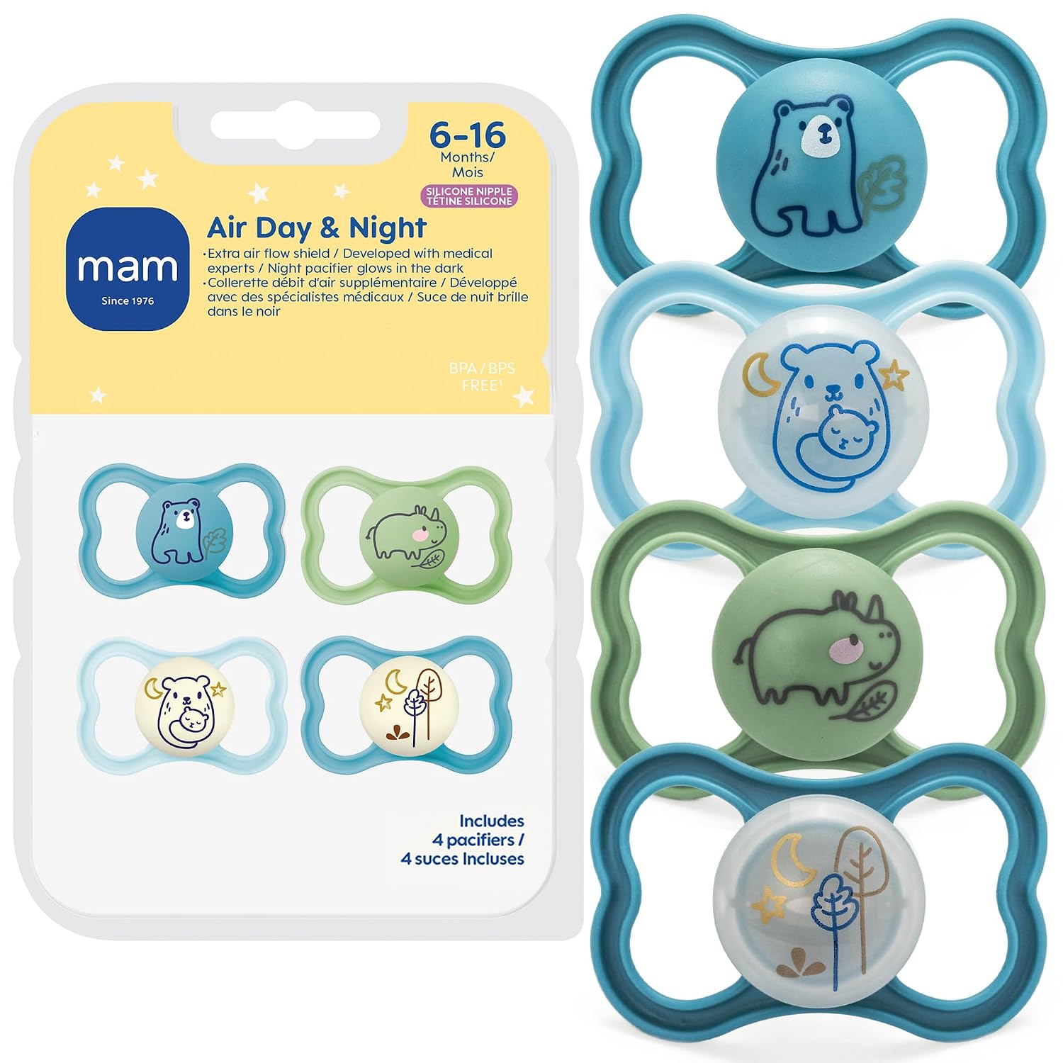 Air Pacifier 4 pack (6-16 months)