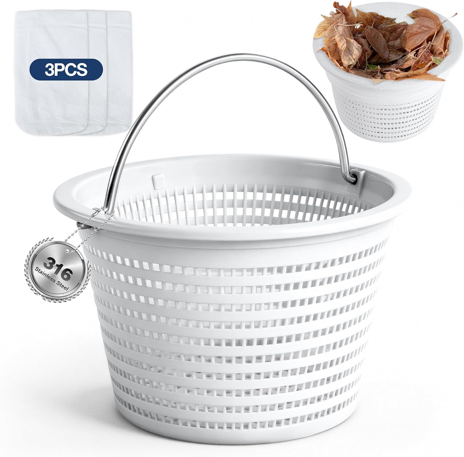 DeeprClean 8" Pool Skimmer Basket for Inground Pool et