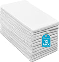 Simpli-Magic Flour Sack Kitchen Towels 24"x24" (12 Pack) â€“ 100% Cotton, Lint-Free, High Absorbent Tea Towels â€“ Perfect for Dish, Baking, Crafting