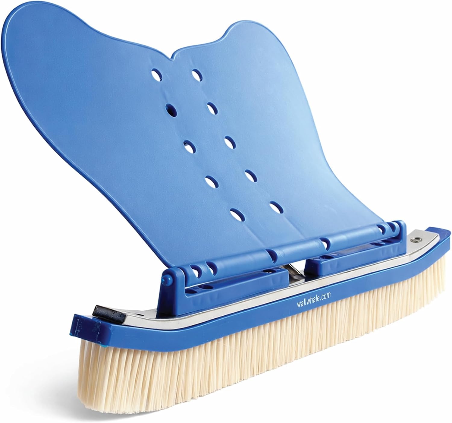 Wall Whale 18" Swimming Pool Brush Head | More Than 10x the Brushing Force | Algae Removal & Weekly Brushing | Attaches to Your Existing Pole