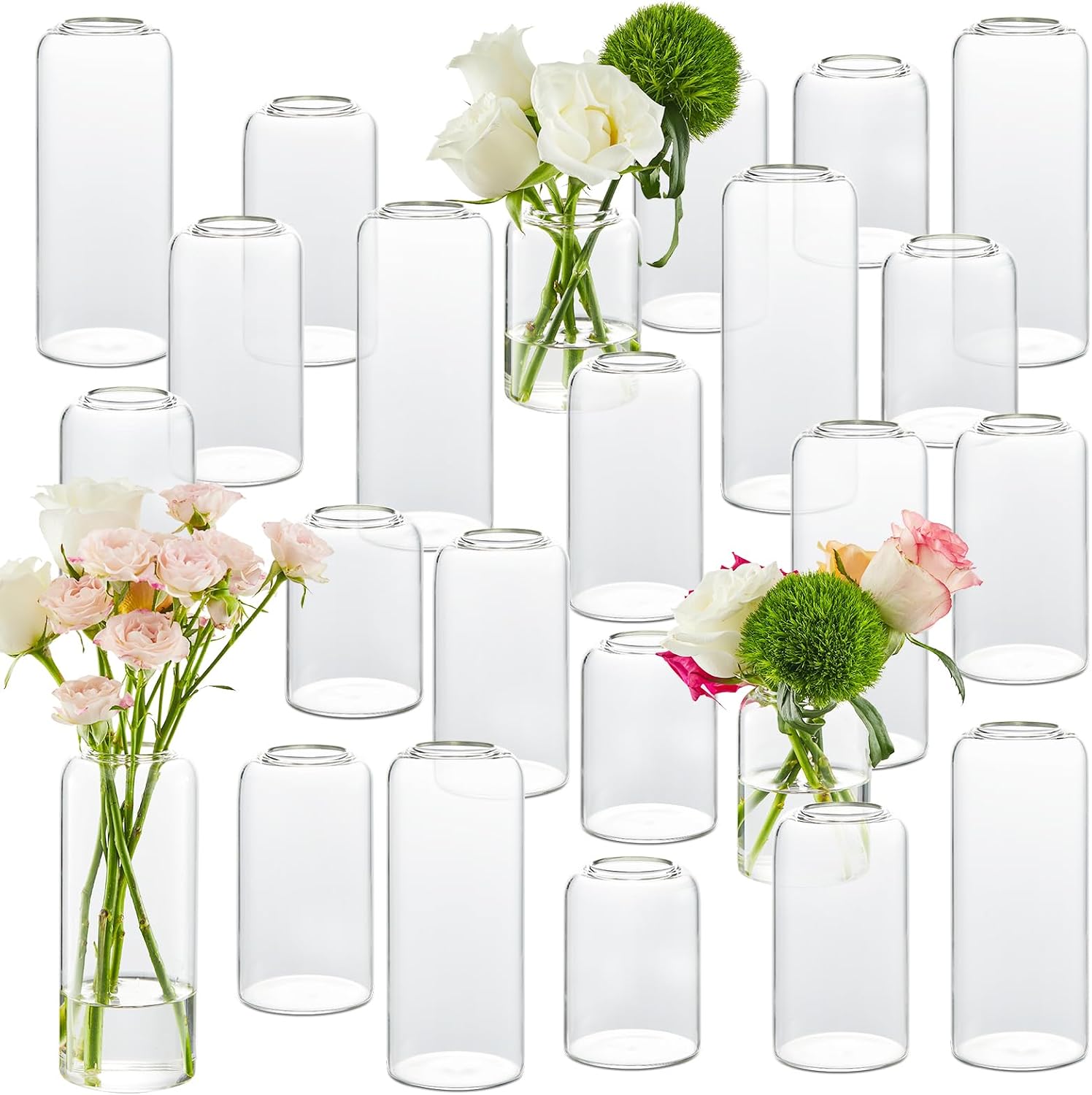 Glass Bud Vases Set of 24