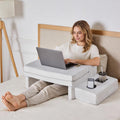 Sweetcrispy Adjustable Lap Desk Reading Pillow with Storage Coaster, Grey