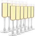 Elegant Champagne Glasses Set of 11, Glass Champagne Flutes for Birthday, Wedding, Party - 6 oz, Clear