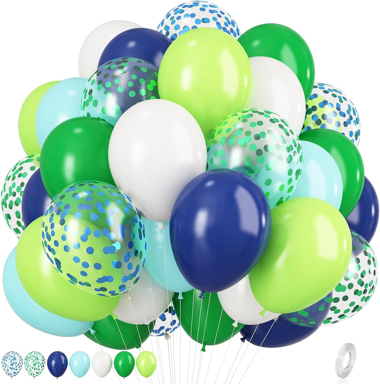 12 inch Balloons (Green and Blue)